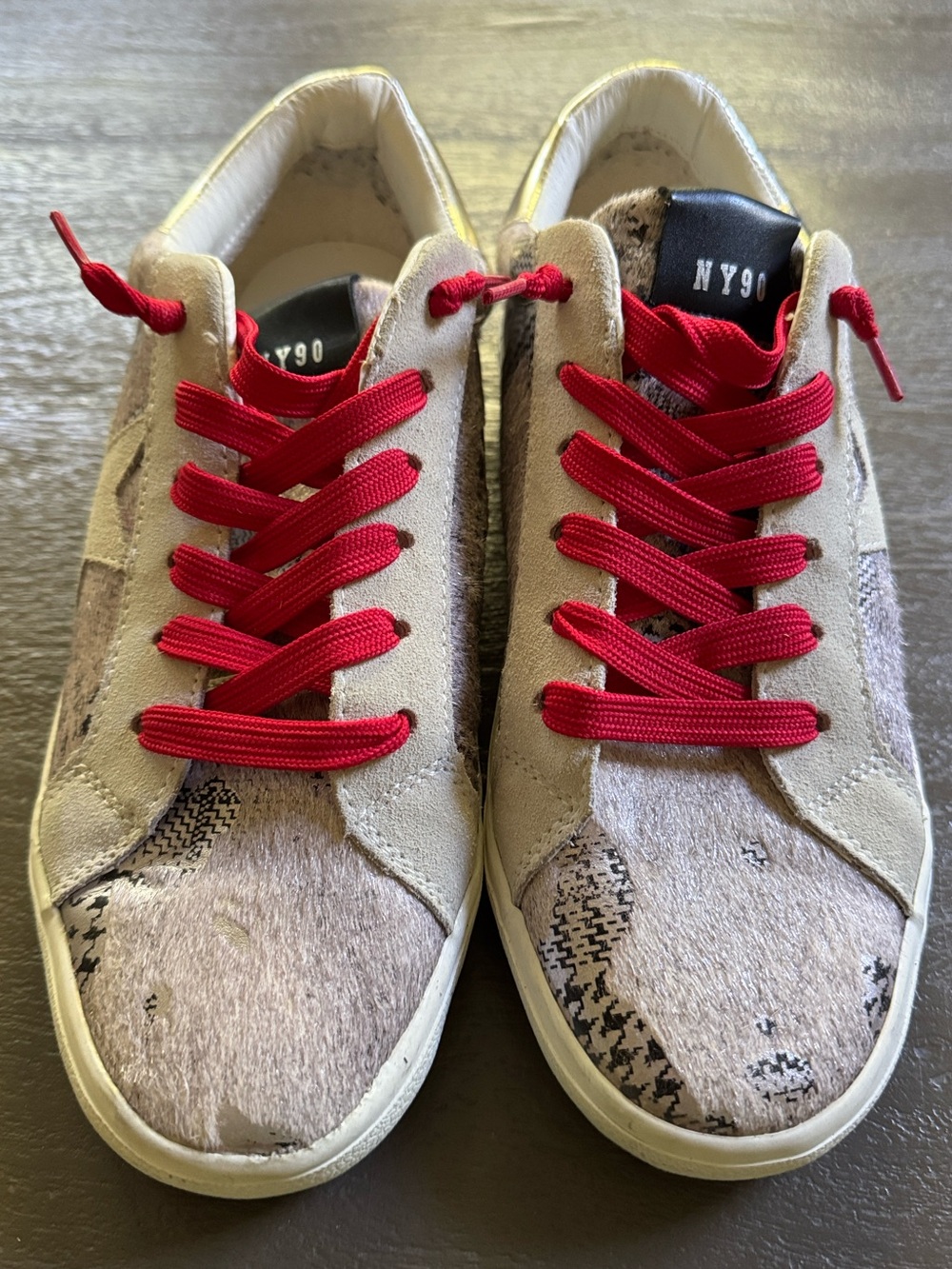 NEW Stave Madden Philosophy NY90 Calf Hair Sneakers, size 10